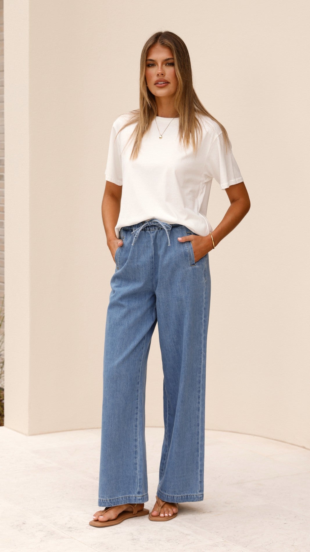 Darby Pant - Mid Blue Denim