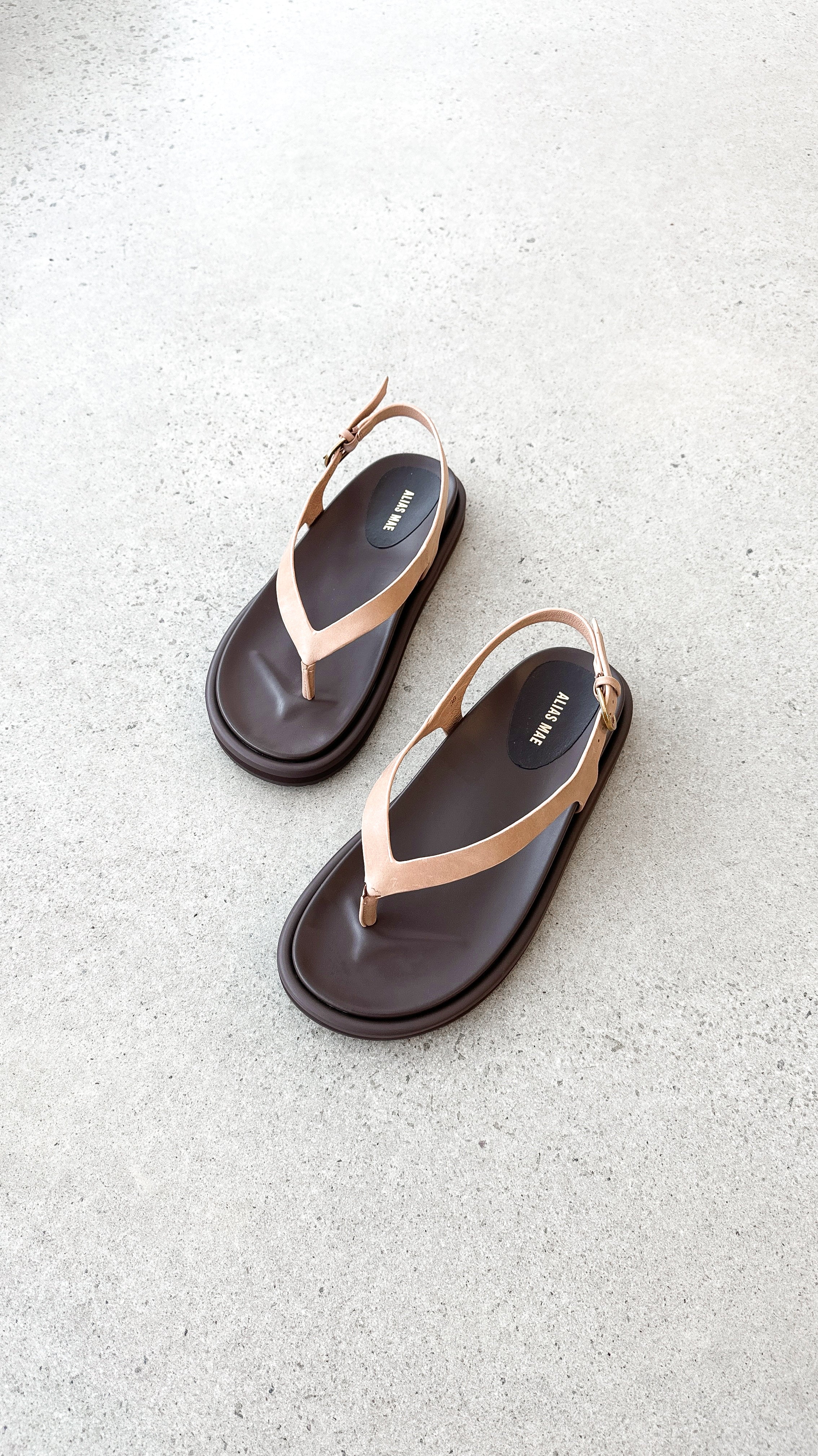 Daisy Slide - Natural Leather